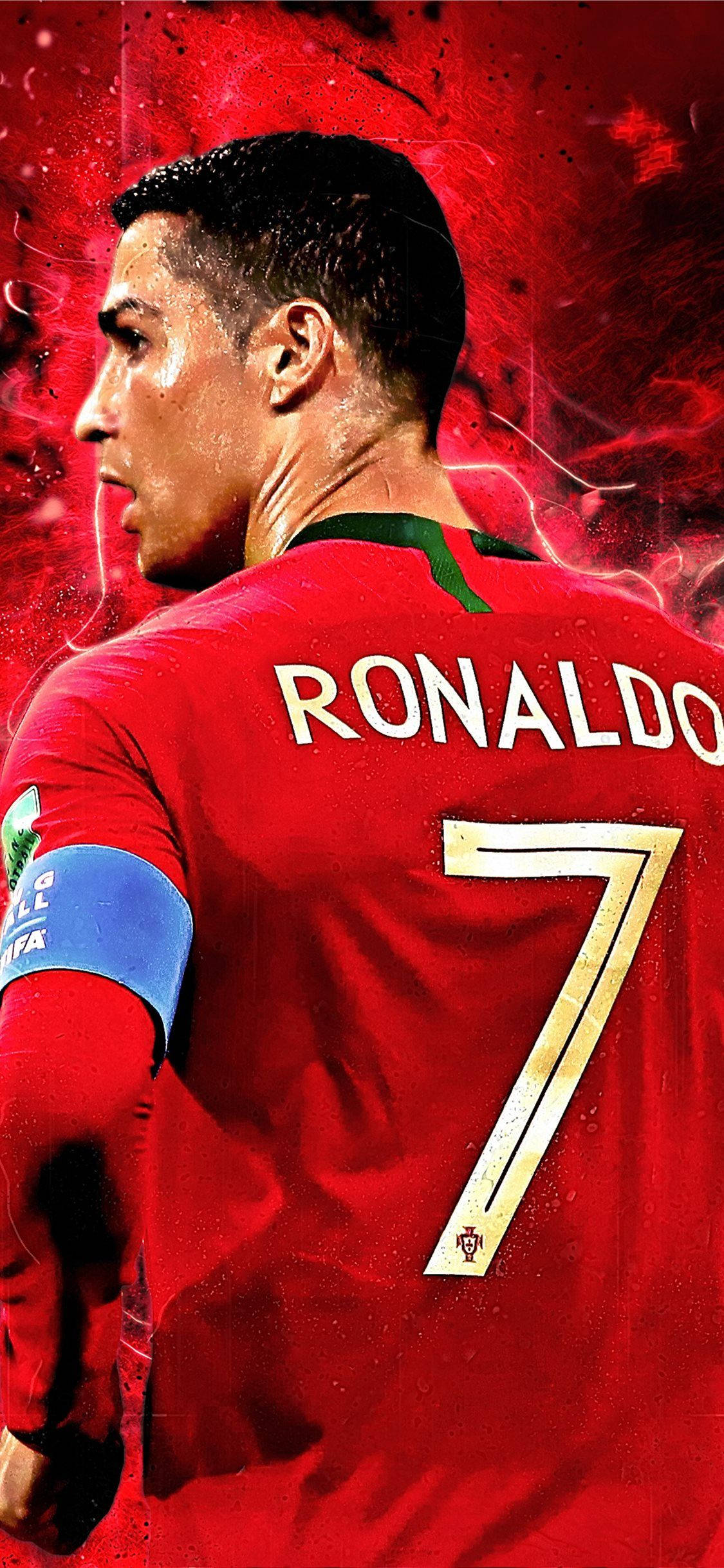 آيفون CR7 الأحمر كريستيانو رونالدو خلفية