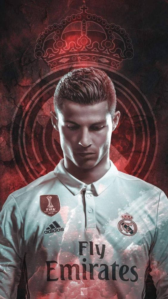 خلفية آيفون حمراء لإمارات CR7 كريستيانو رونالدو خلفية