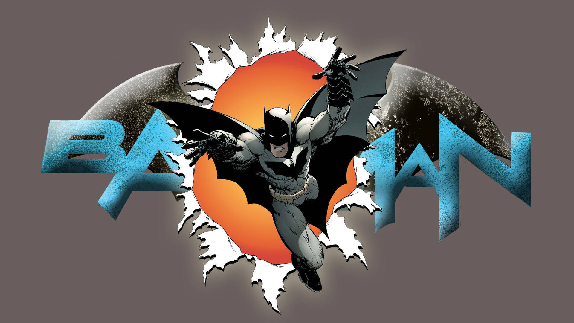 DC Comics باتمان يقفز للخارج خلفية