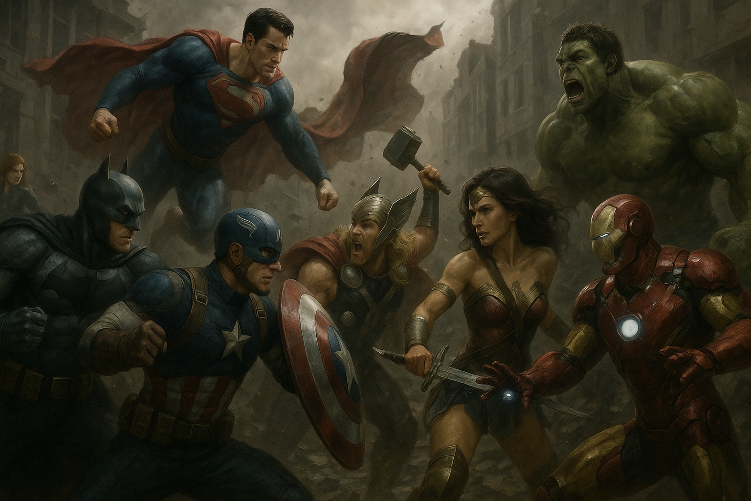 DC ضد MARVEL واقعي خلفية