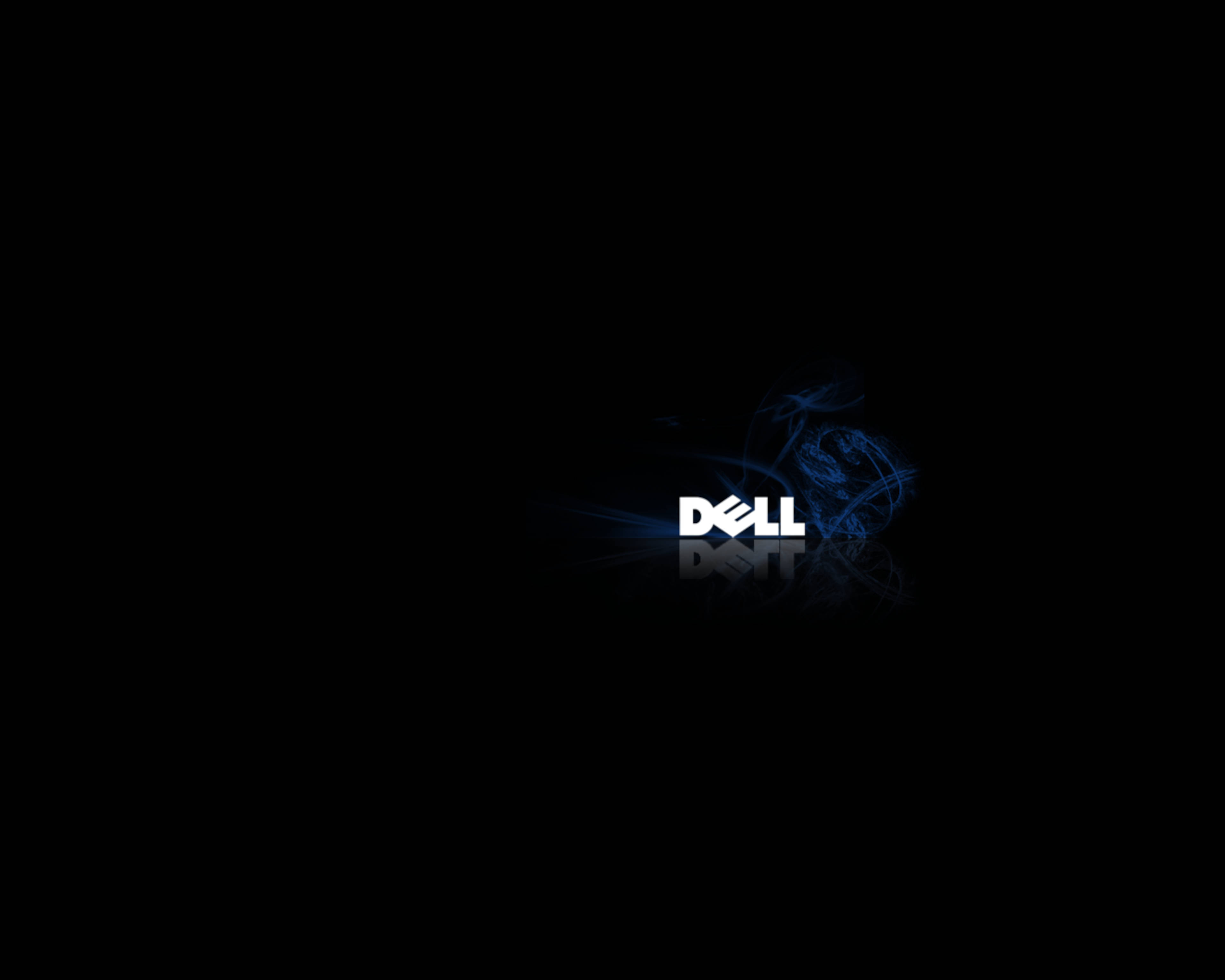 شعار Dell بدقة 4K مع دخان خلفية