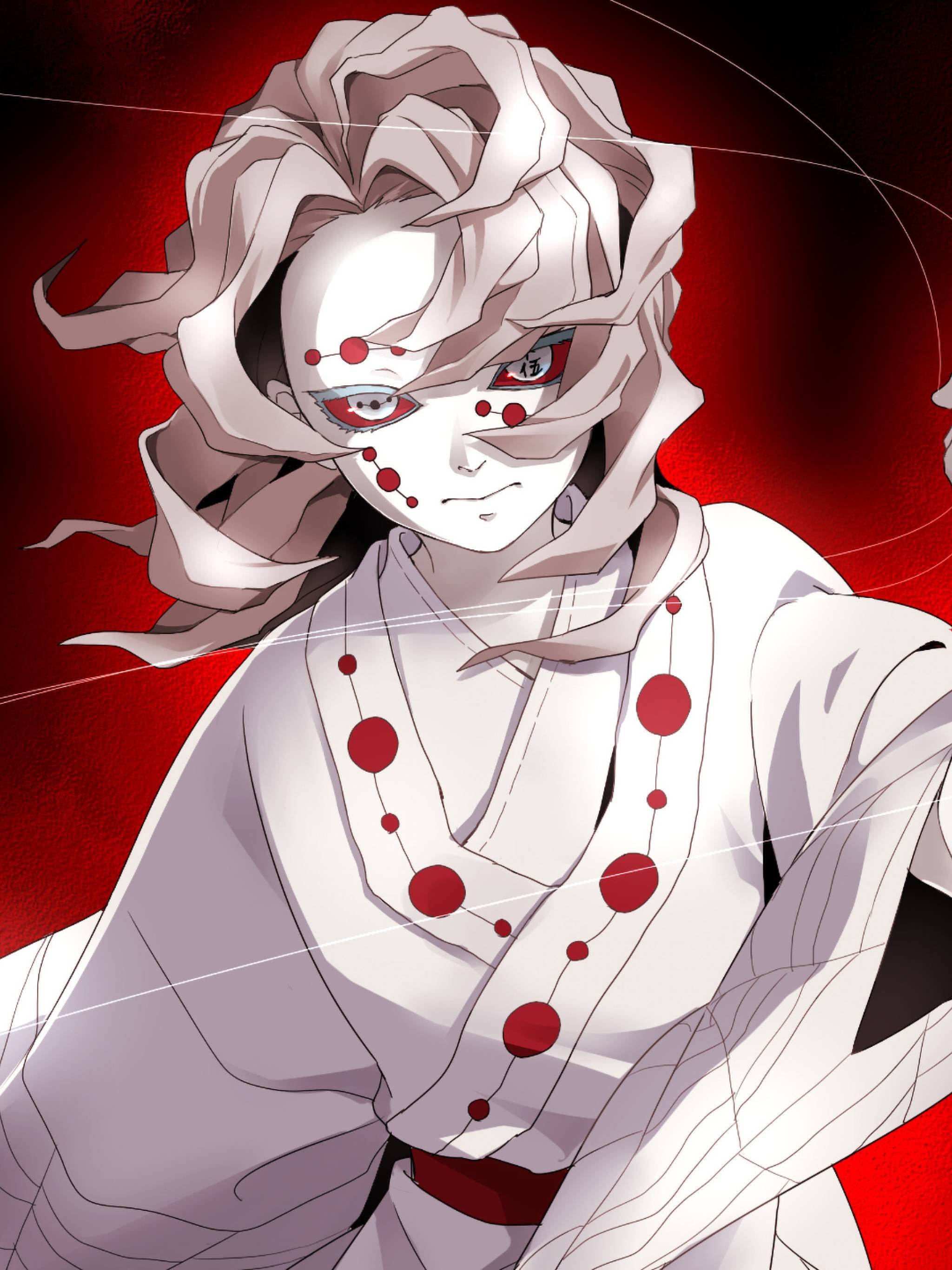 صورة شخصية لروي بنظرة حادة من Demon Slayer خلفية