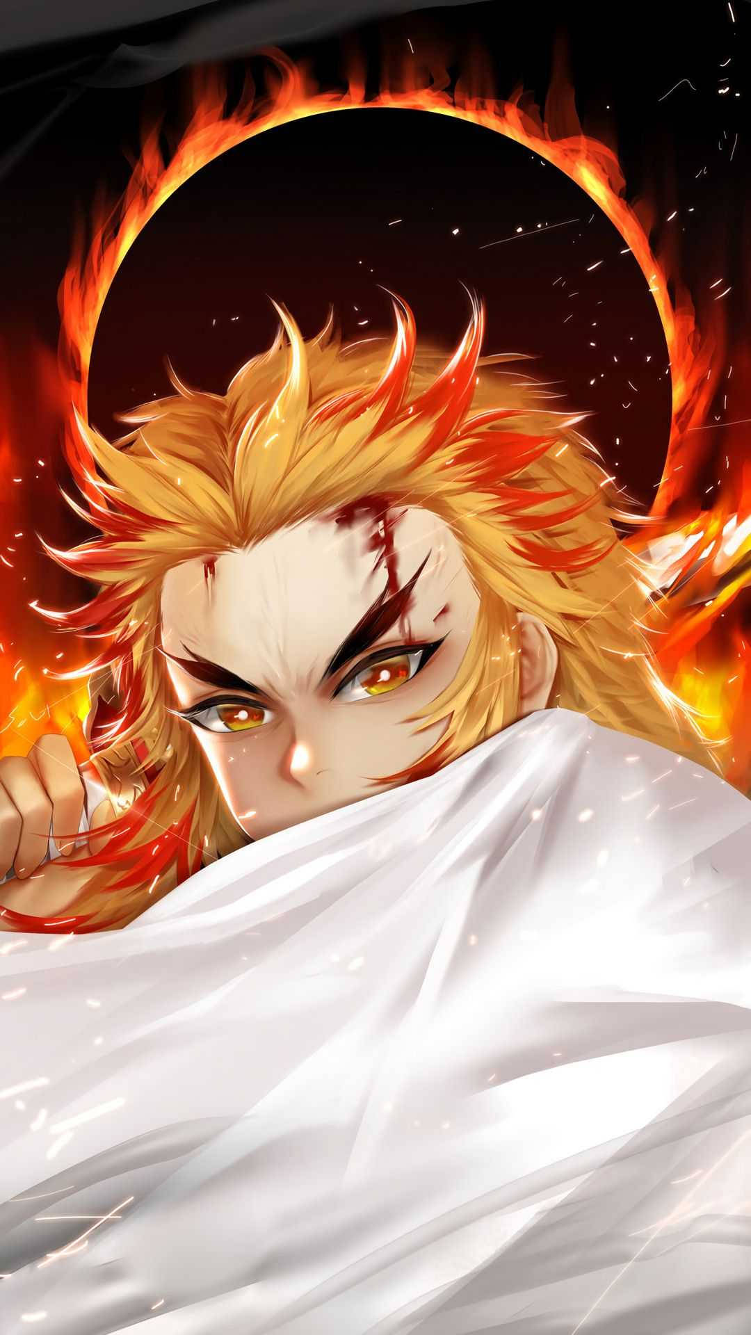كيوجورو رينجوكو من Demon Slayer لأيفون خلفية