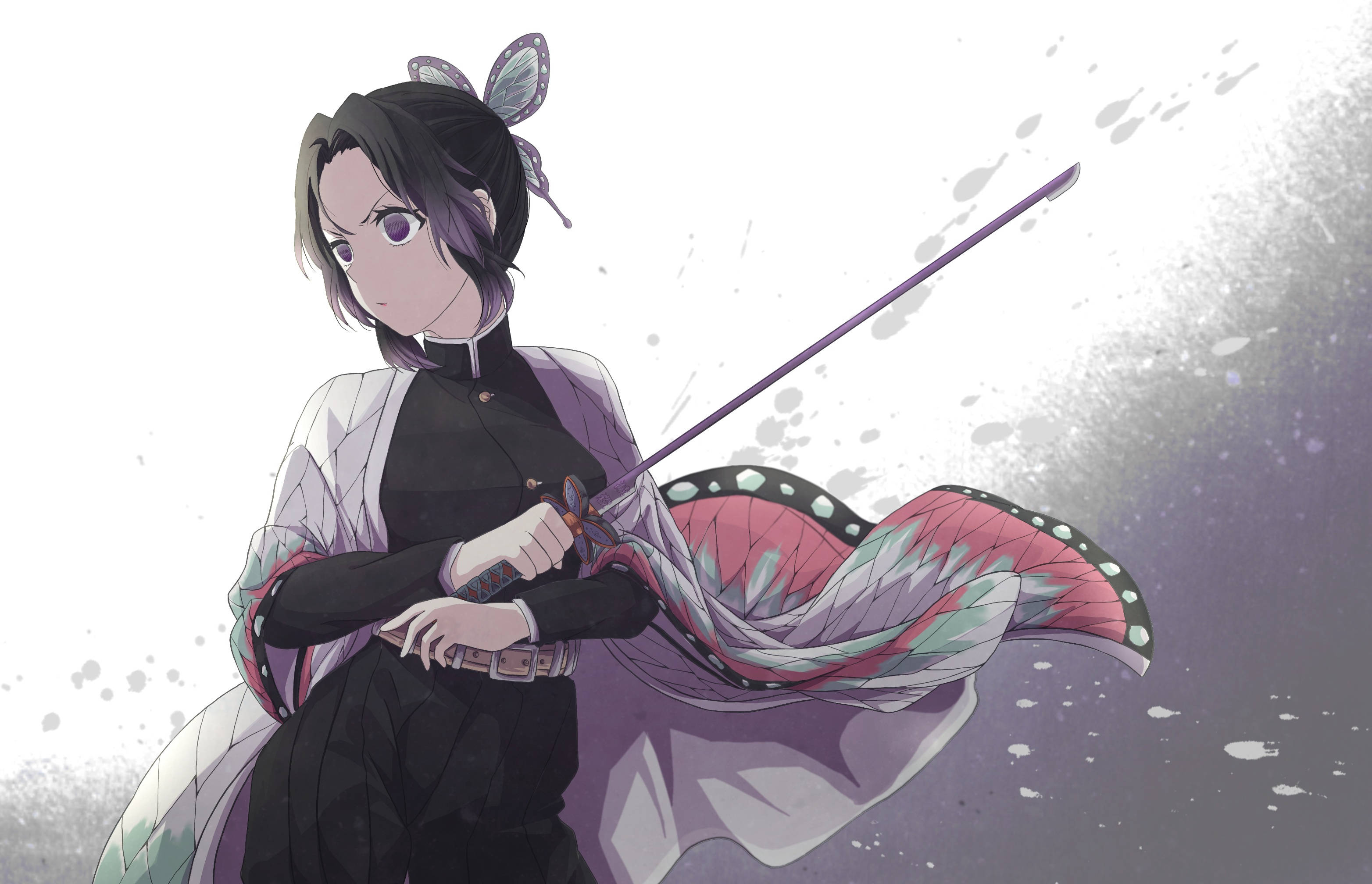 شينوبو غاضبة من Demon Slayer بدقة 4K خلفية