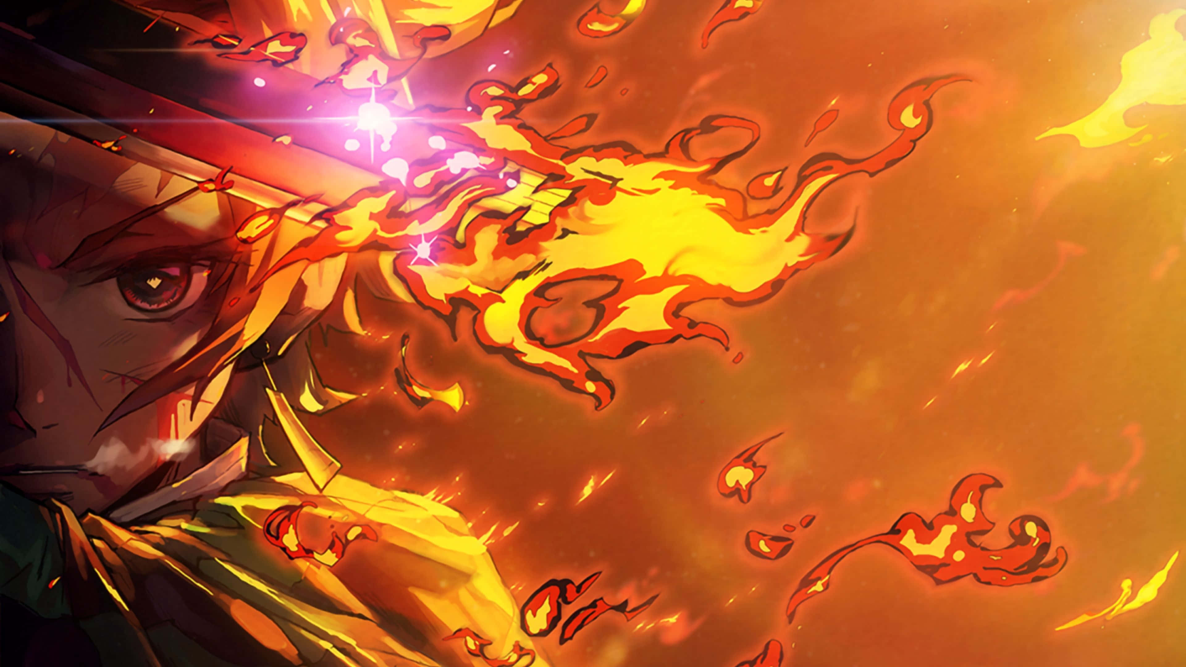 استكشف عالم Demon Slayer في هذه الخلفية بدقة 4K خلفية