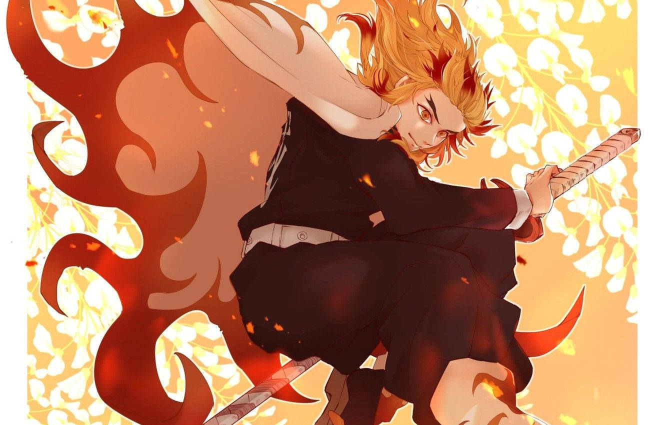 هاشيرا النار رينجوكو من أنمي Demon Slayer خلفية