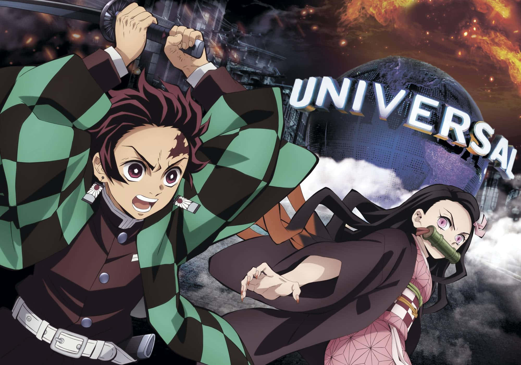 تانجيرو كامادو العازم من أنمي Demon Slayer يستعد للمعركة خلفية