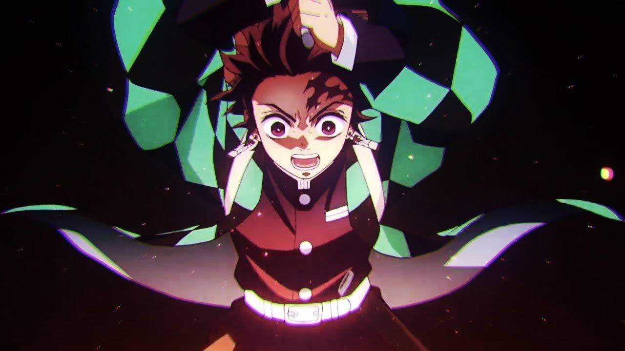 شيطان يهاجم تانجيرو في Demon Slayer خلفية