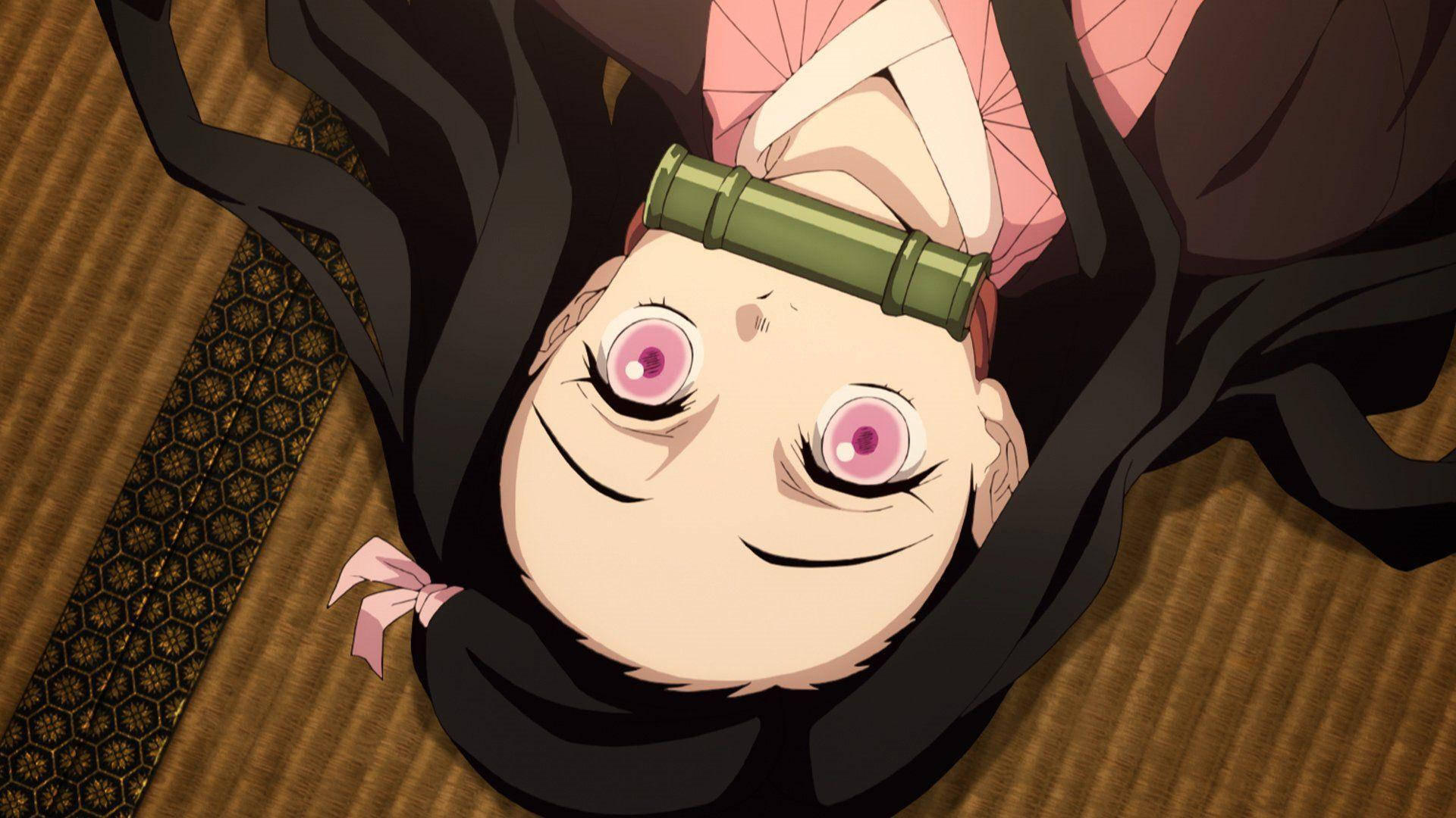 مشهد لطيف لنيزوكو من Demon Slayer خلفية