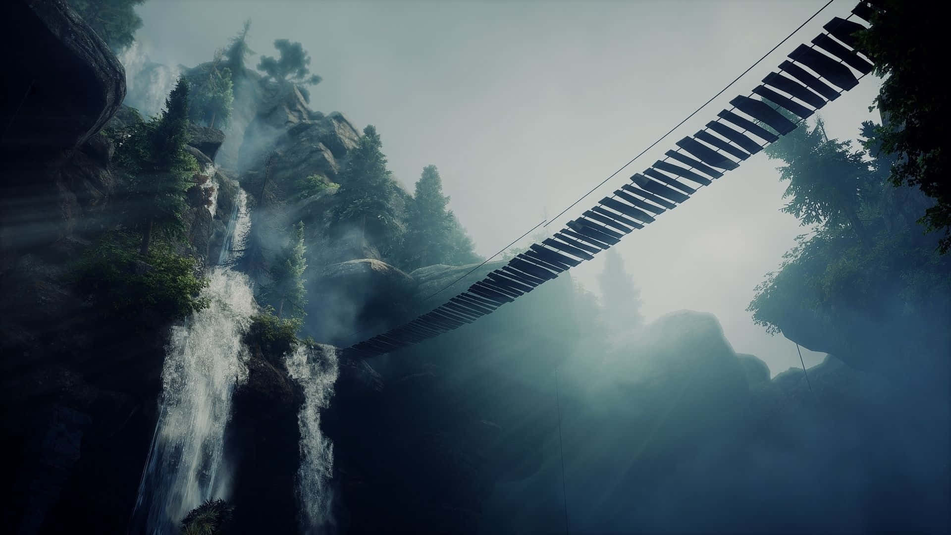خلفية جسر معلق عالية الدقة من لعبة Dragon Age Inquisition خلفية