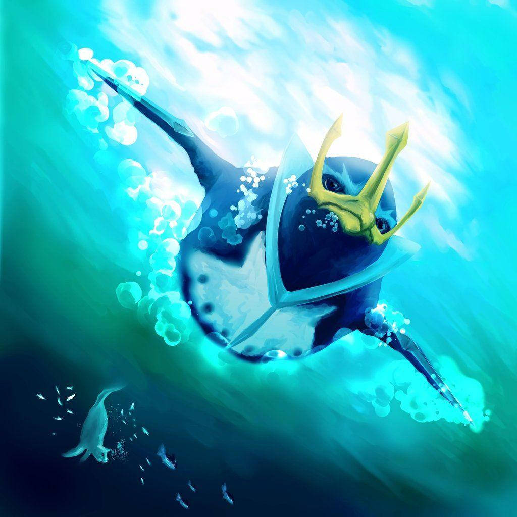 Empoleon يسبح خلفية