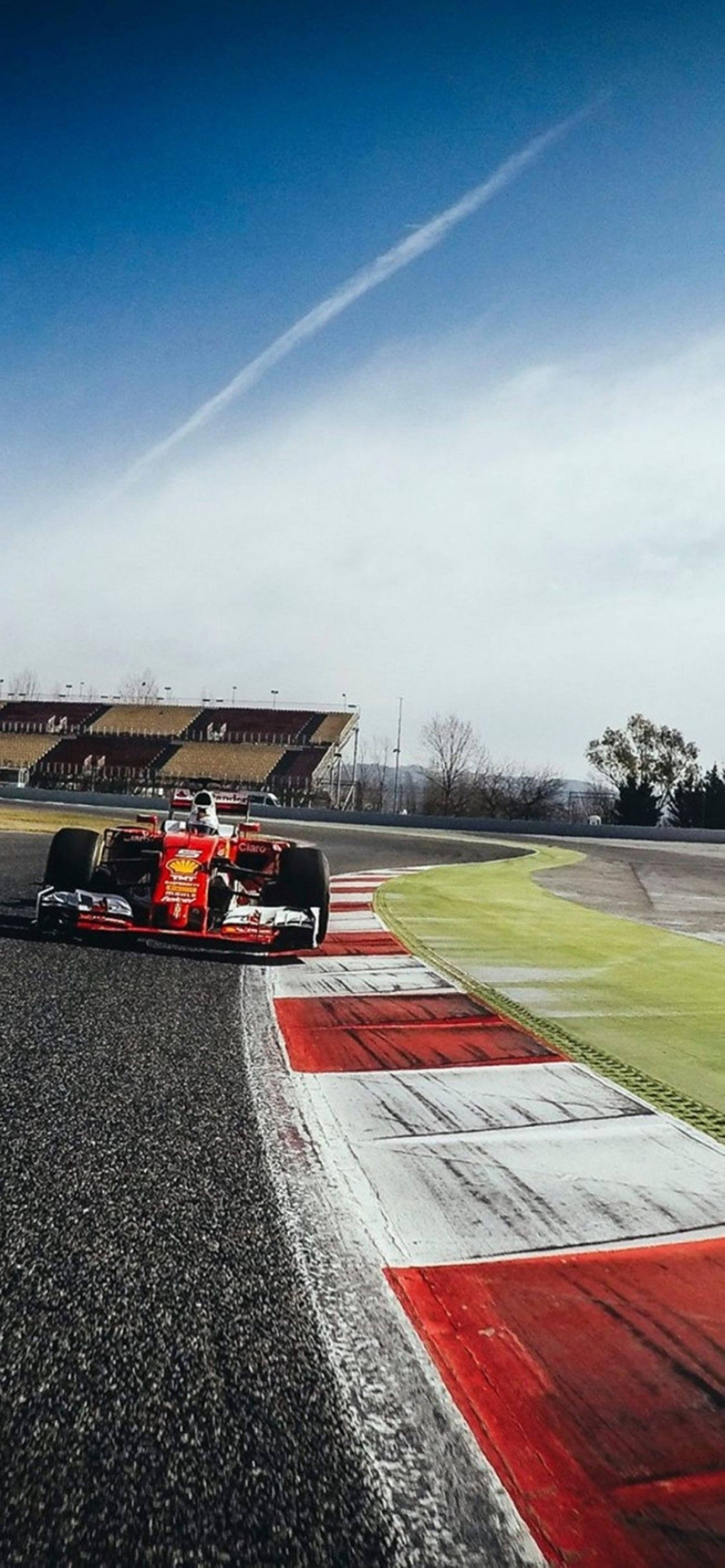 هاتف F1 أحمر فيراري خلفية