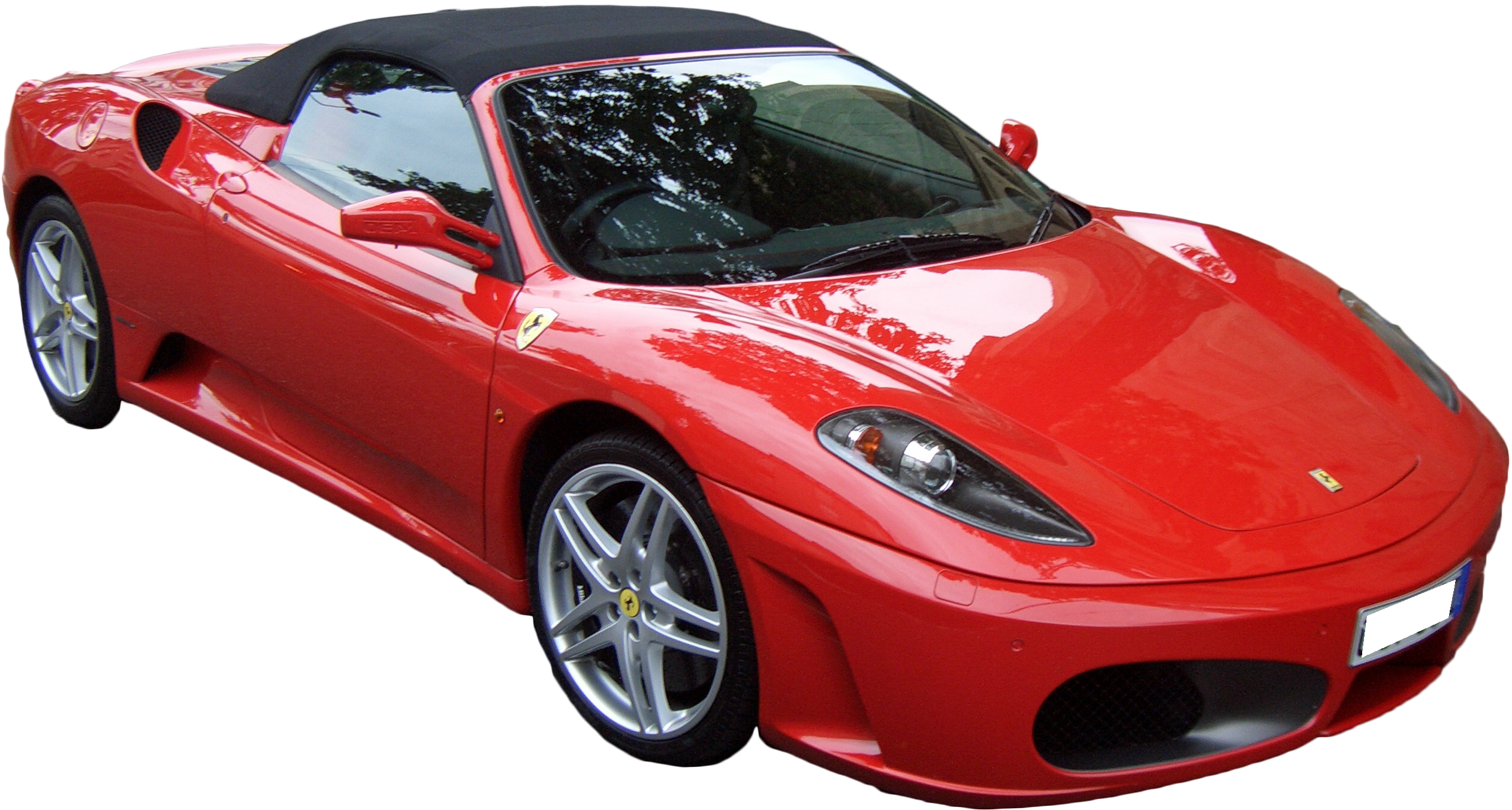 سيارة فيراري F430 سبايدر الحمراء القابلة للتحويل خلفية