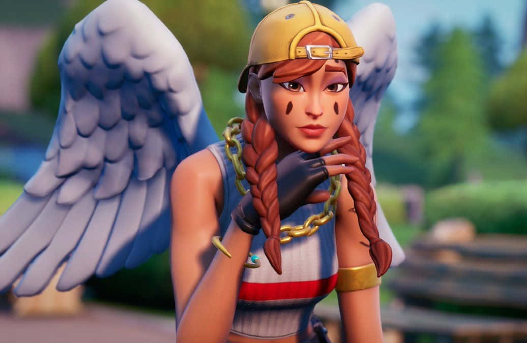 Fortnite Aura Skin أجنحة ملاك خلفية