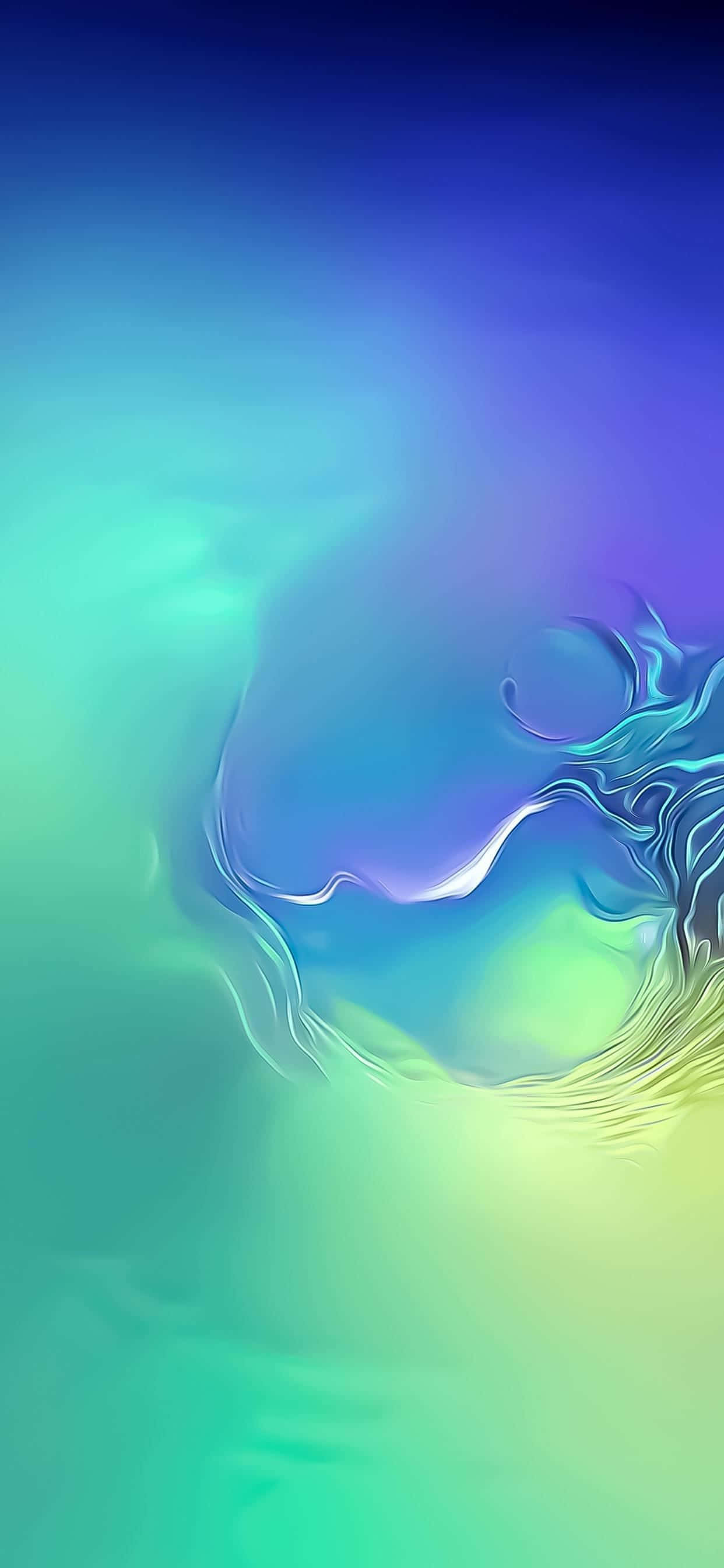 خلفية رائعة لهاتف Galaxy S10 بألوان زاهية وتصميم تجريدي خلفية