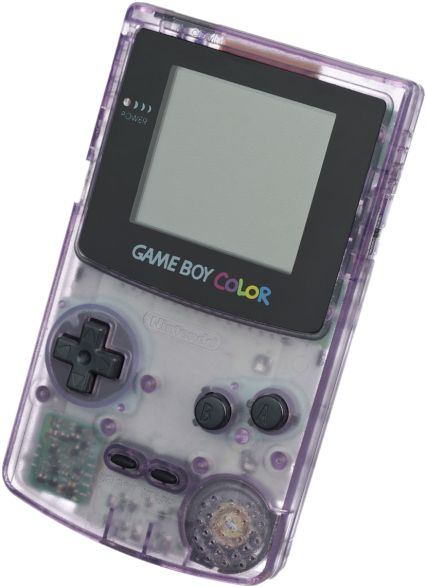 Game Boy Color شفاف أرجواني خلفية