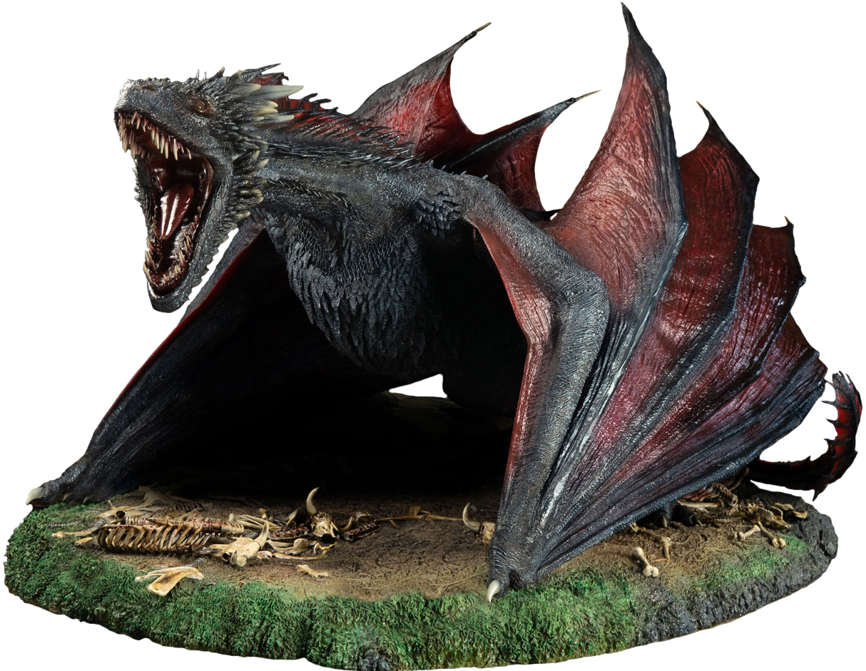 تمثال تنين شرس من Game of Thrones خلفية