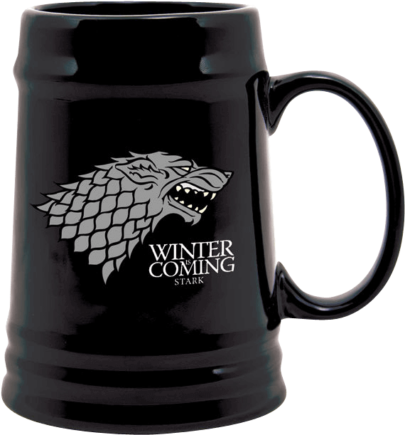 كوب شعار آل ستارك من Game of Thrones خلفية