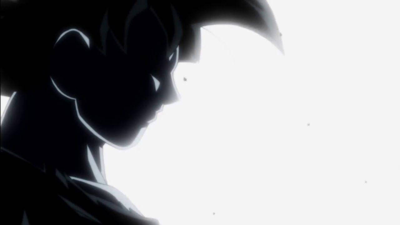 صورة ظلية لـ Goku بحالة الغريزة الفائقة خلفية