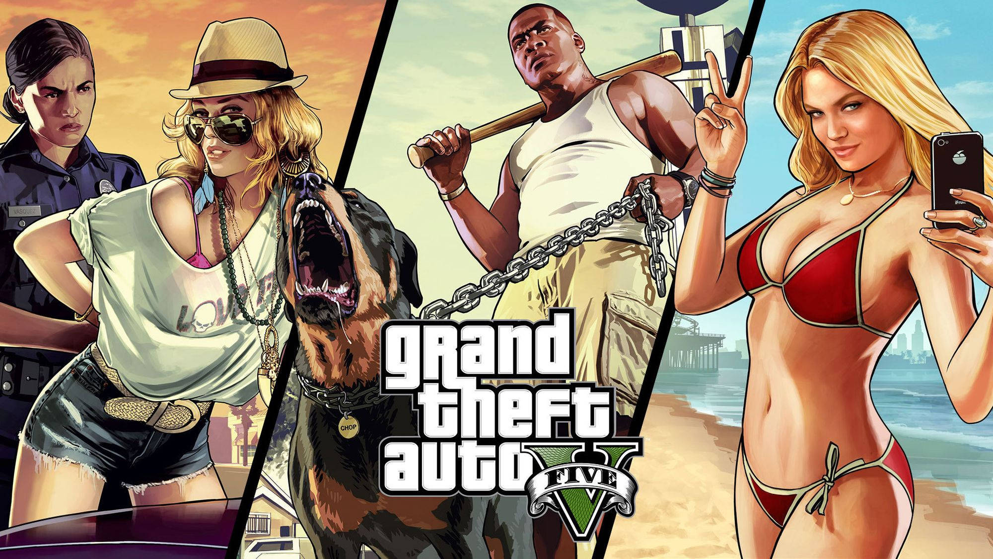 ملصق لوحة GTA رائع خلفية