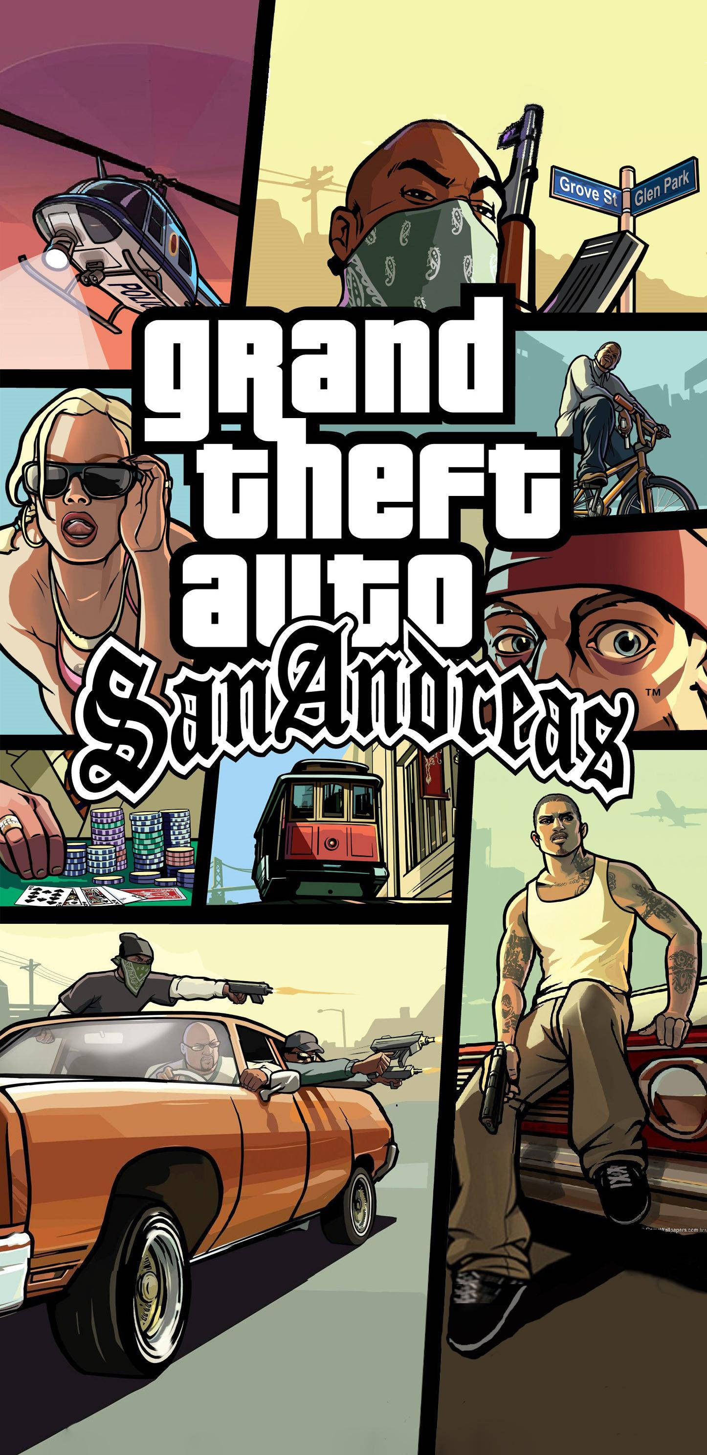 GTA SA 4K لعبة أكشن خلفية