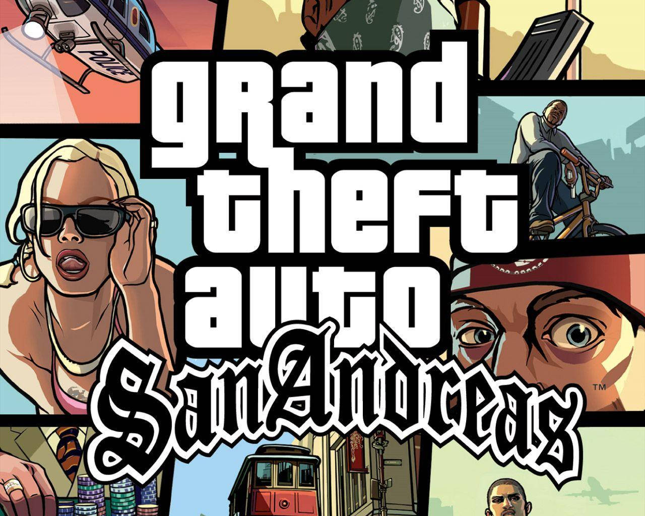 مشهد عنوان GTA San Andreas الكلاسيكي خلفية
