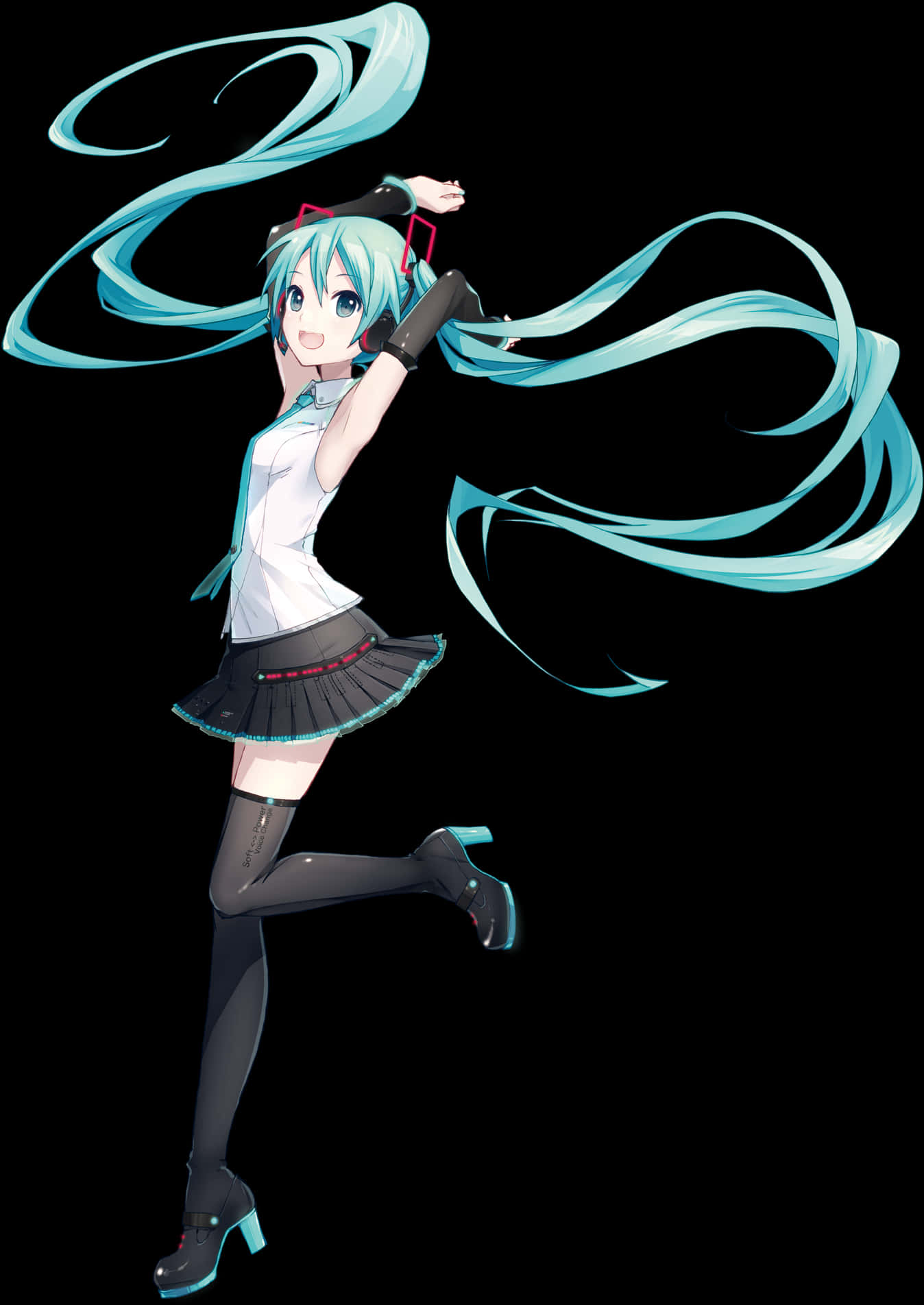 وضعية ديناميكية لـ Hatsune Miku خلفية