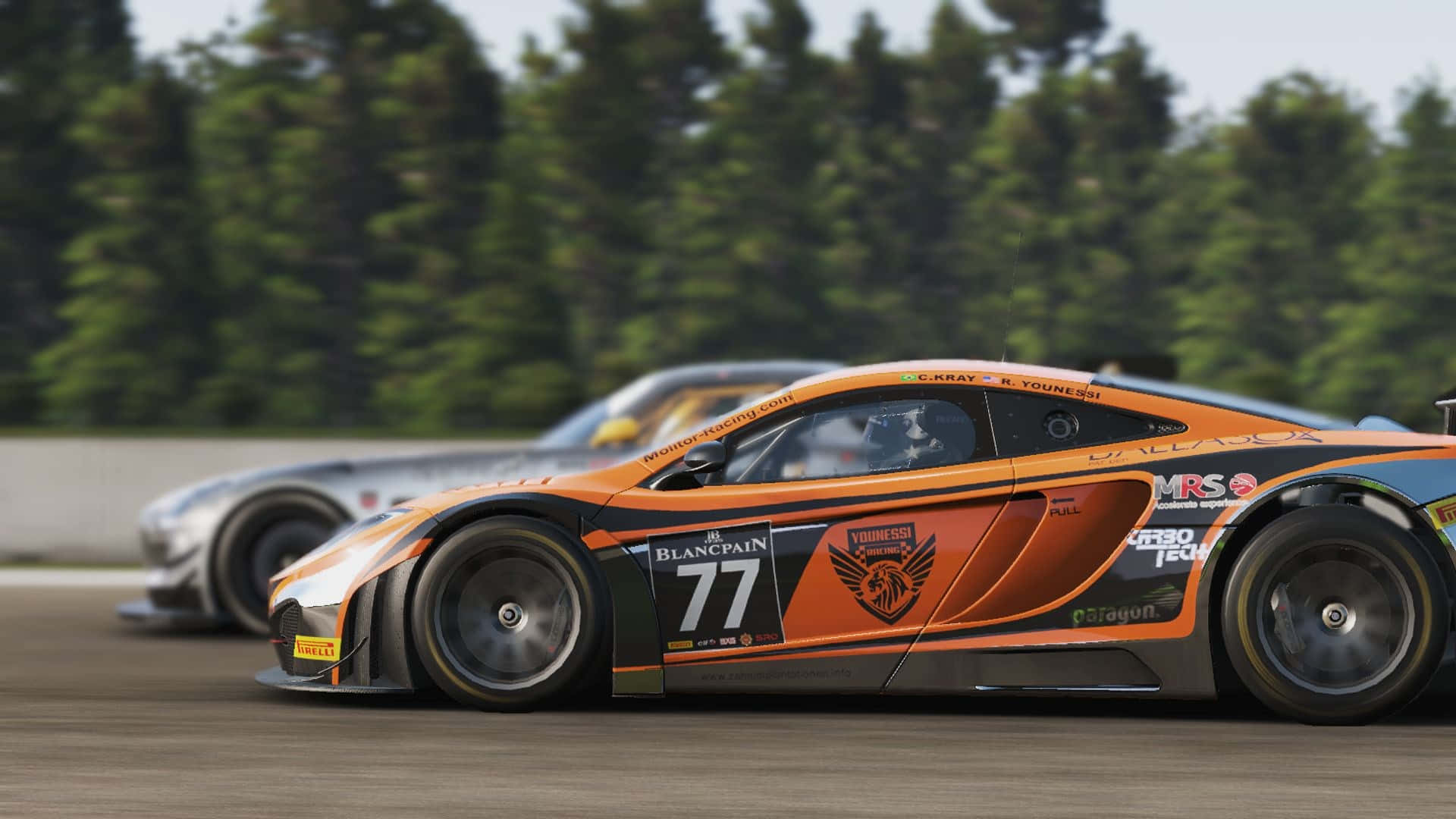 خلفية HD لسيارة ماكلارين 12C البرتقالية من Project Cars خلفية