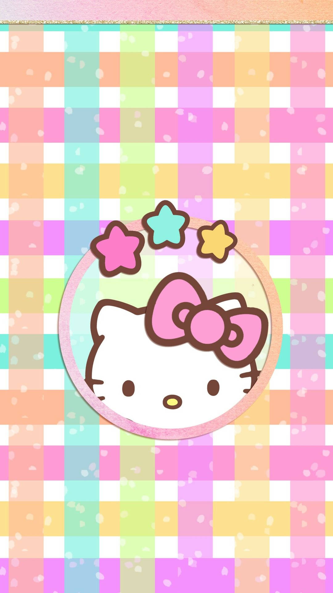خلفية Hello Kitty كawaii منسوجة بألوان باستيلية. — كاواي خلفية