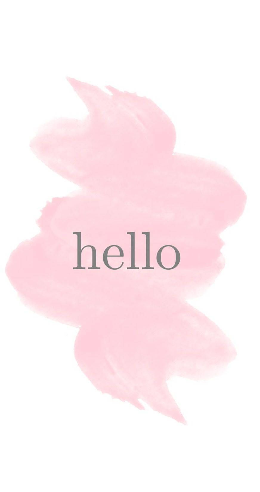 شاشة قفل آيفون لطيفة مع كلمة Hello خلفية