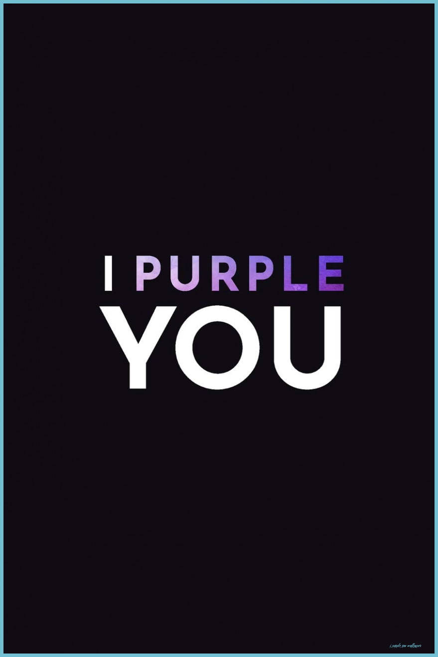 I Purple You تدرج على خلفية سوداء خلفية