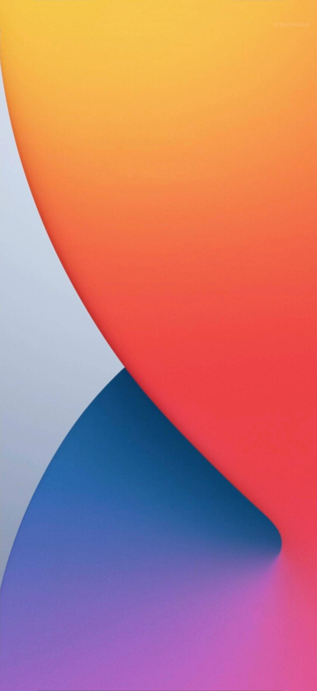 خلفية iOS 14 المنحنية خلفية