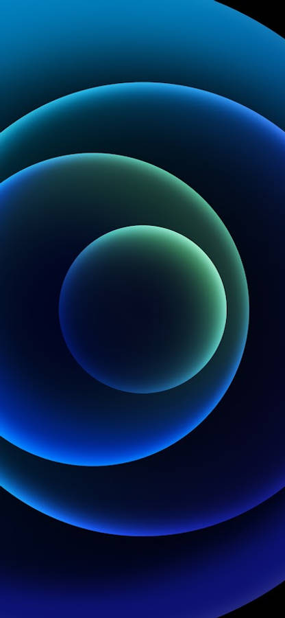 خلفية iOS الافتراضية باللونين الأزرق والأخضر الزاهيين خلفية