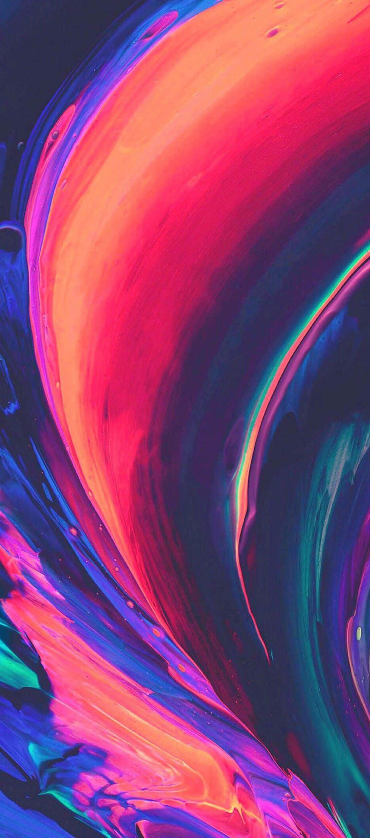 دهانات متعددة الألوان مجردة لـ iPhone X خلفية