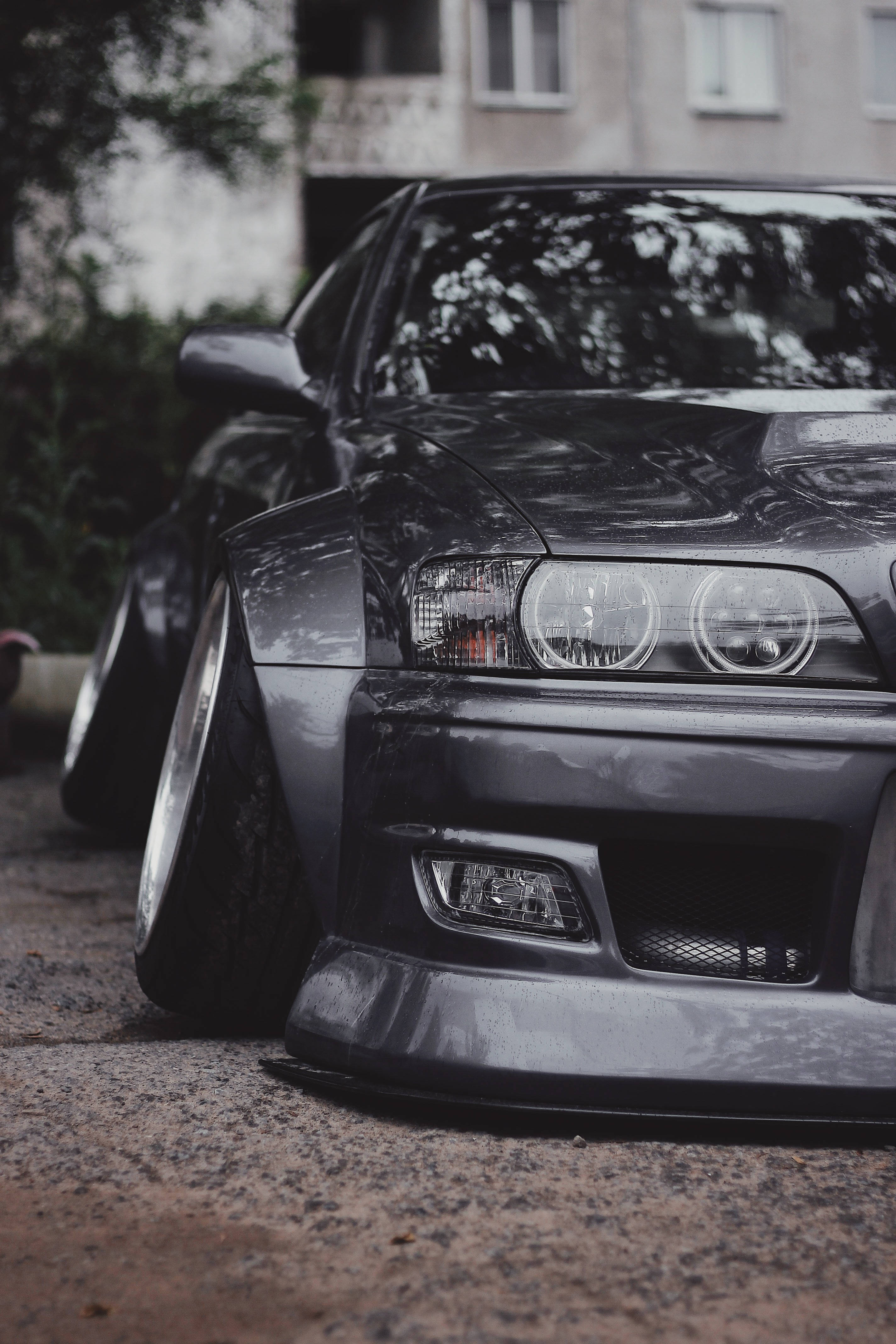 سيارات JDM باللون الأسود خلفية