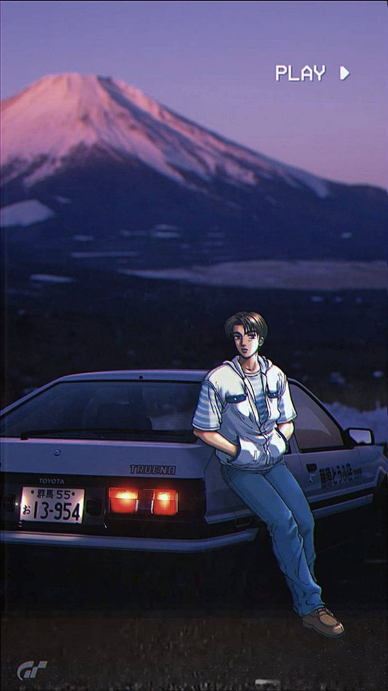 جمالية JDM من أنمي Initial D خلفية