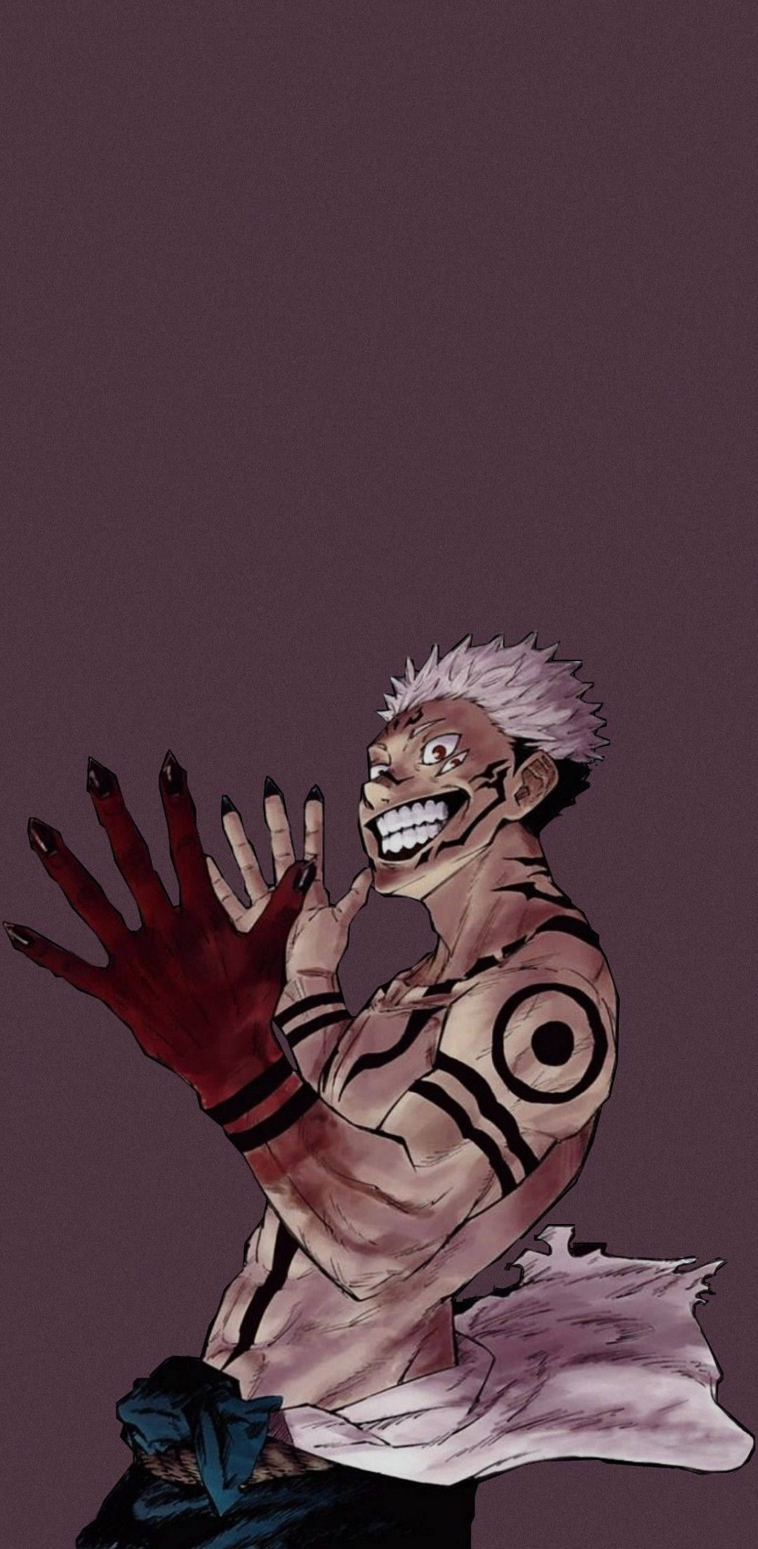 ريومين سكونا يضحك في Jujutsu Kaisen خلفية