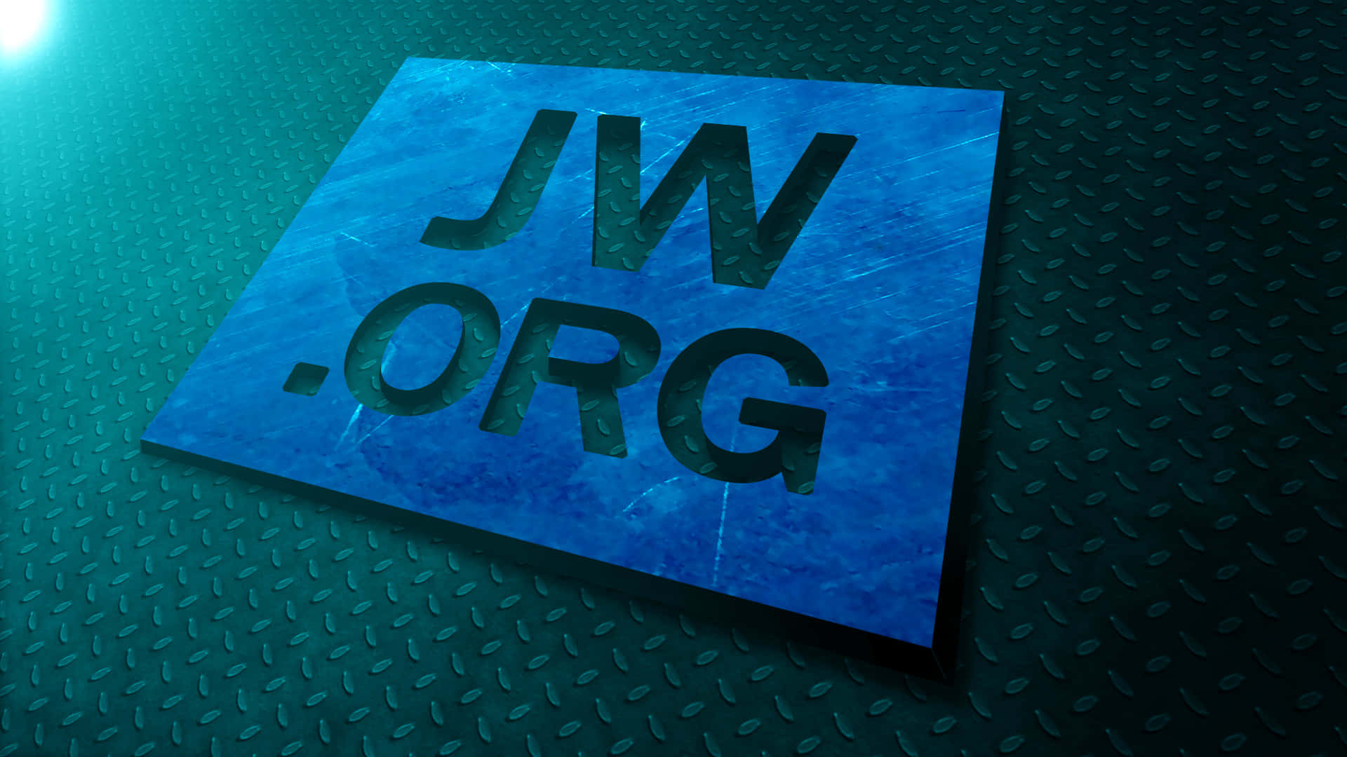 شعار JWorg على لوح فولاذي خلفية