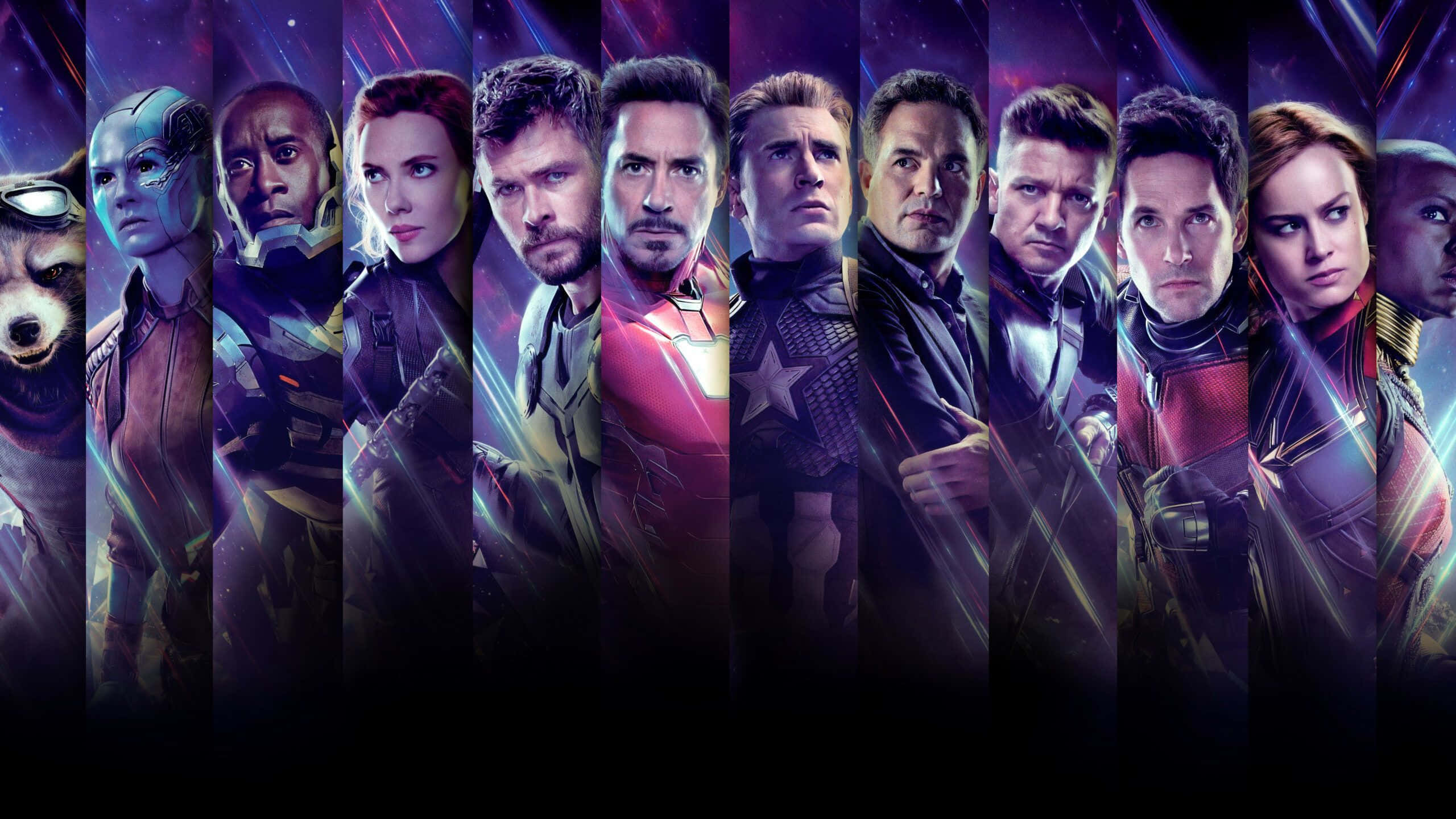 قوة الأبطال الخارقين- طاقم Marvel السينمائي الرائع خلفية