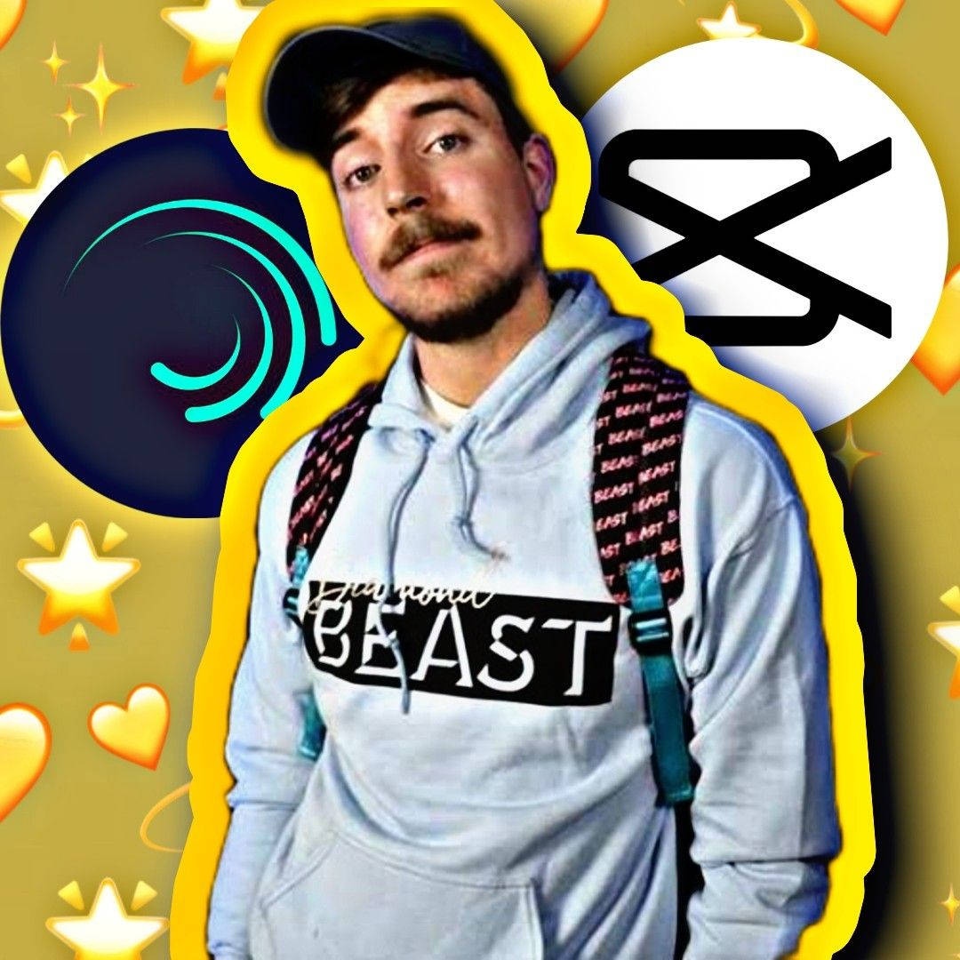 Mr Beast مع Alight Motion و Capcut خلفية