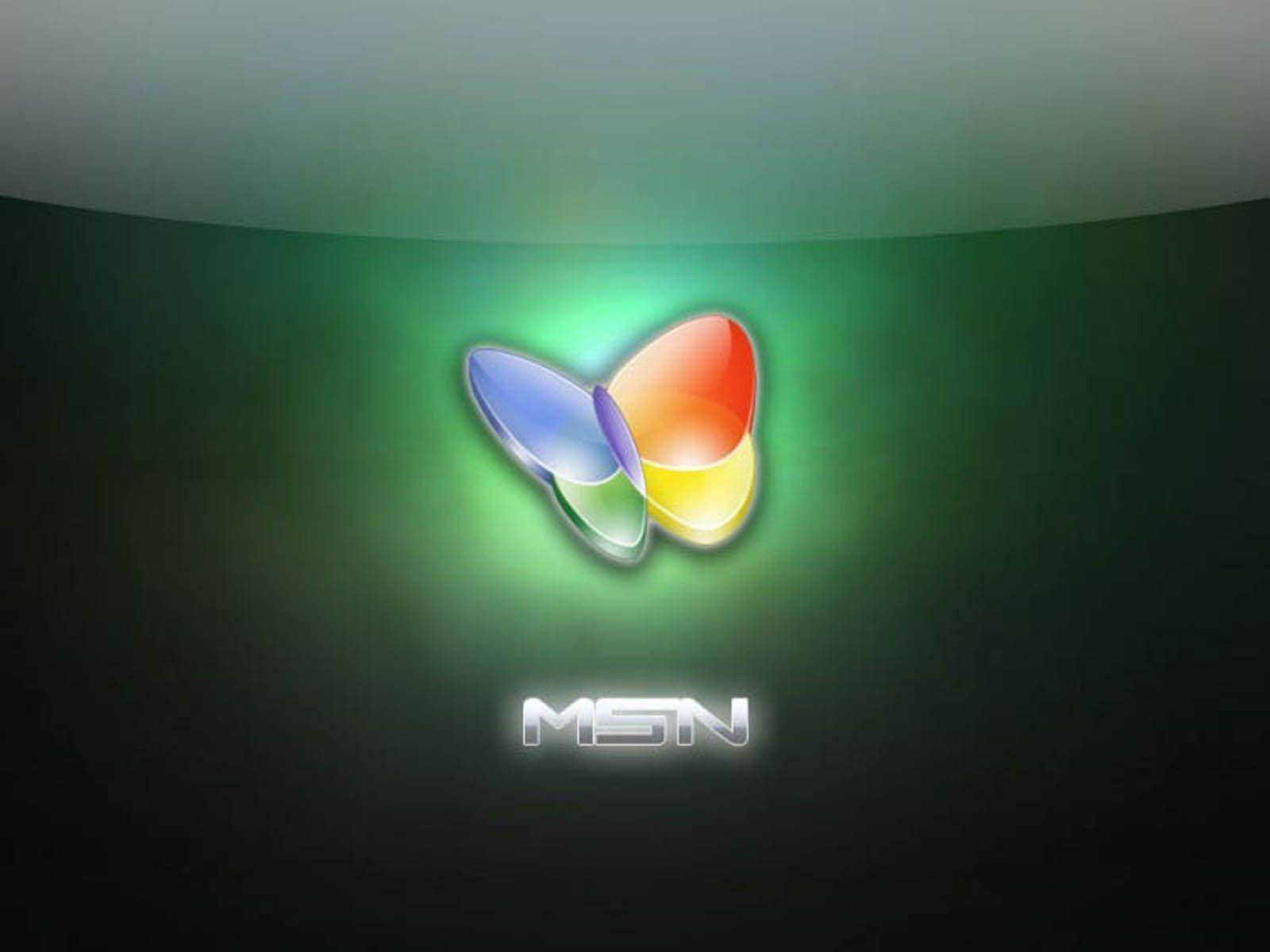 أضواء نيون خضراء من MSN خلفية
