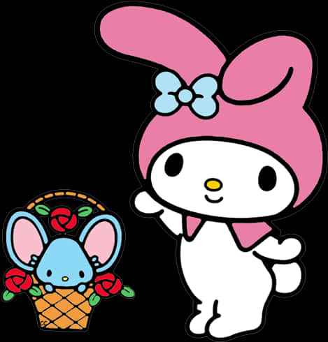 My Melody والصديق خلفية