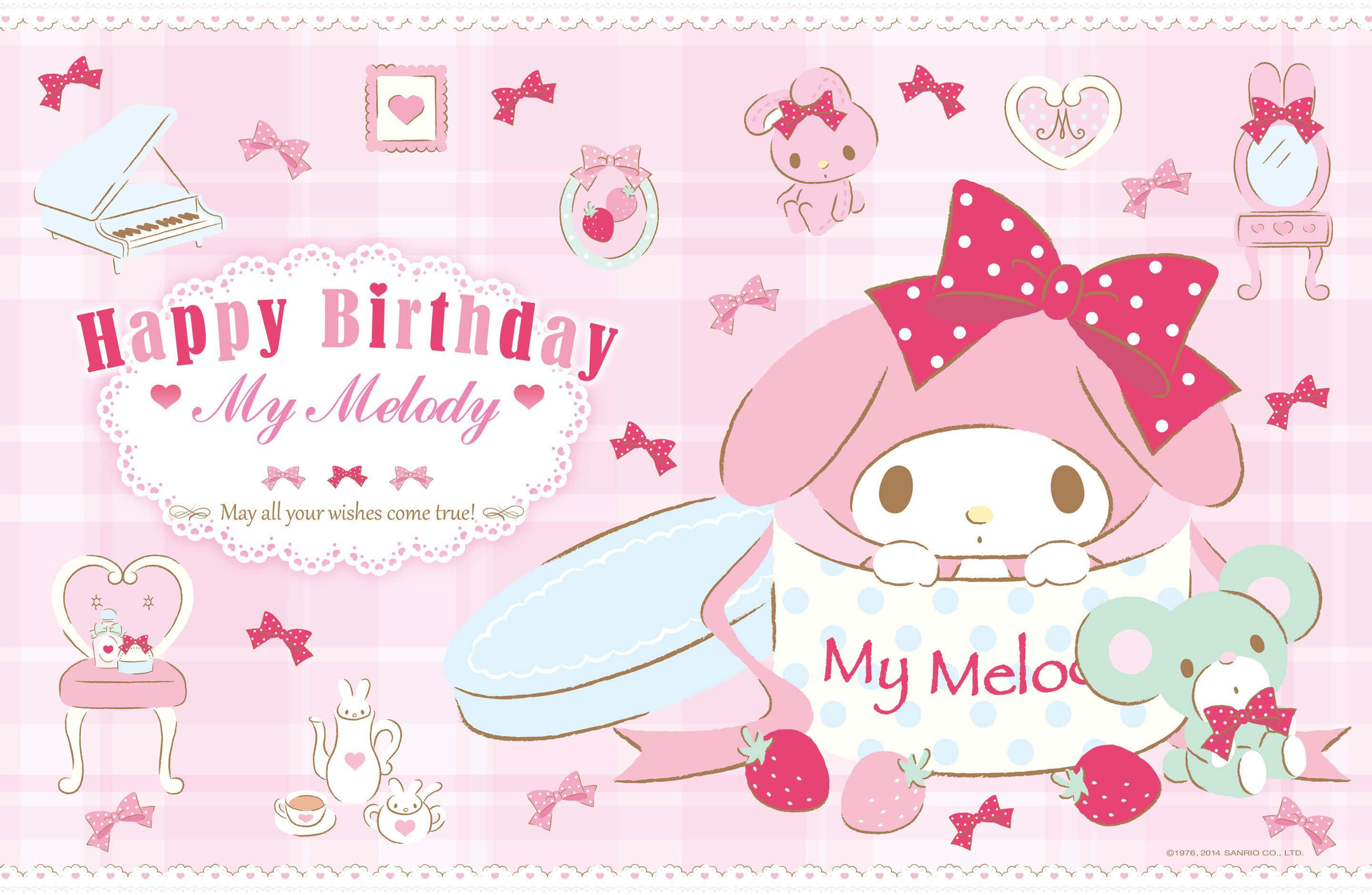 سطح مكتب عيد ميلاد سعيد My Melody خلفية