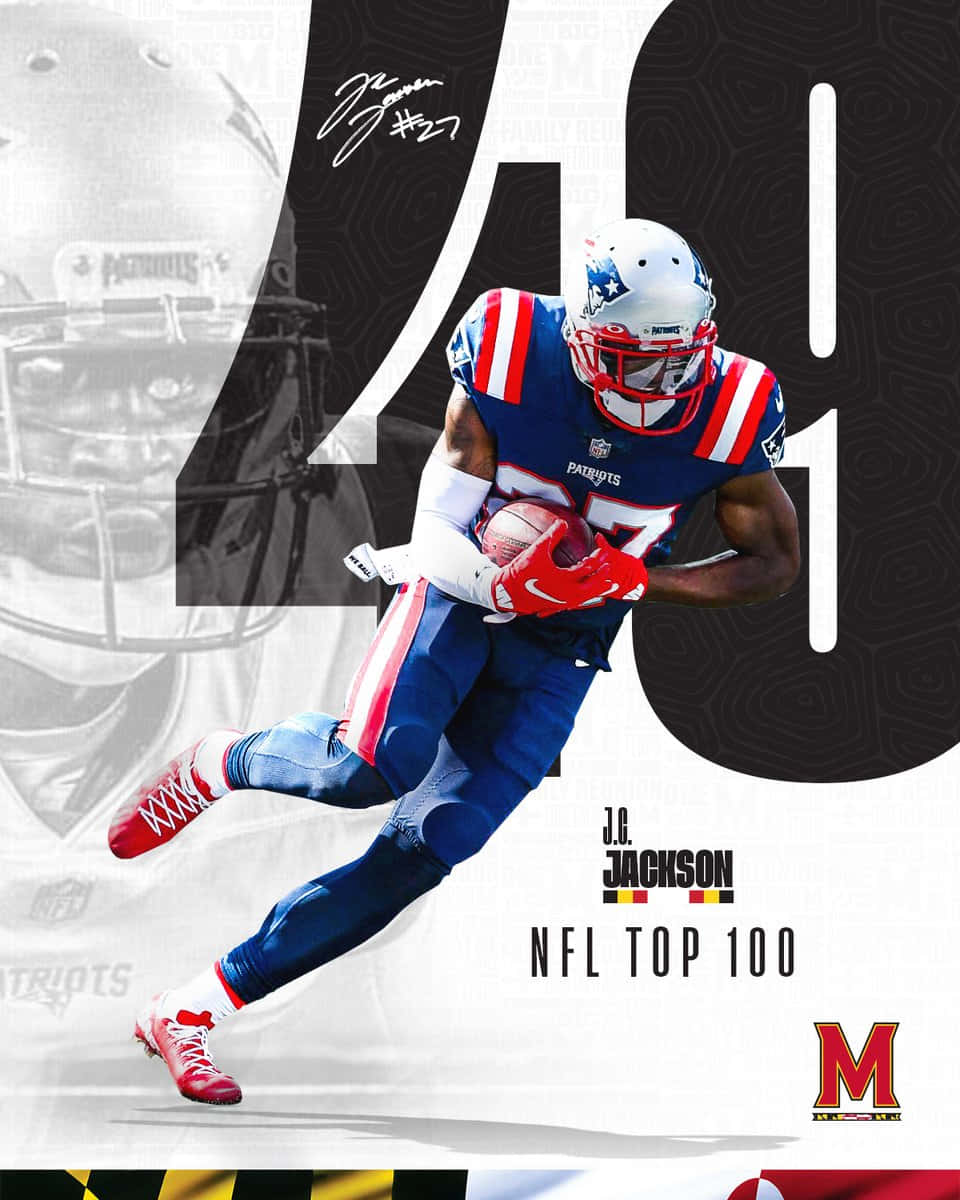 NFL Top 100 2021 المرتبة 49 لاعب الزاوية الخلفي لكرة القدم جي سي جاكسون خلفية