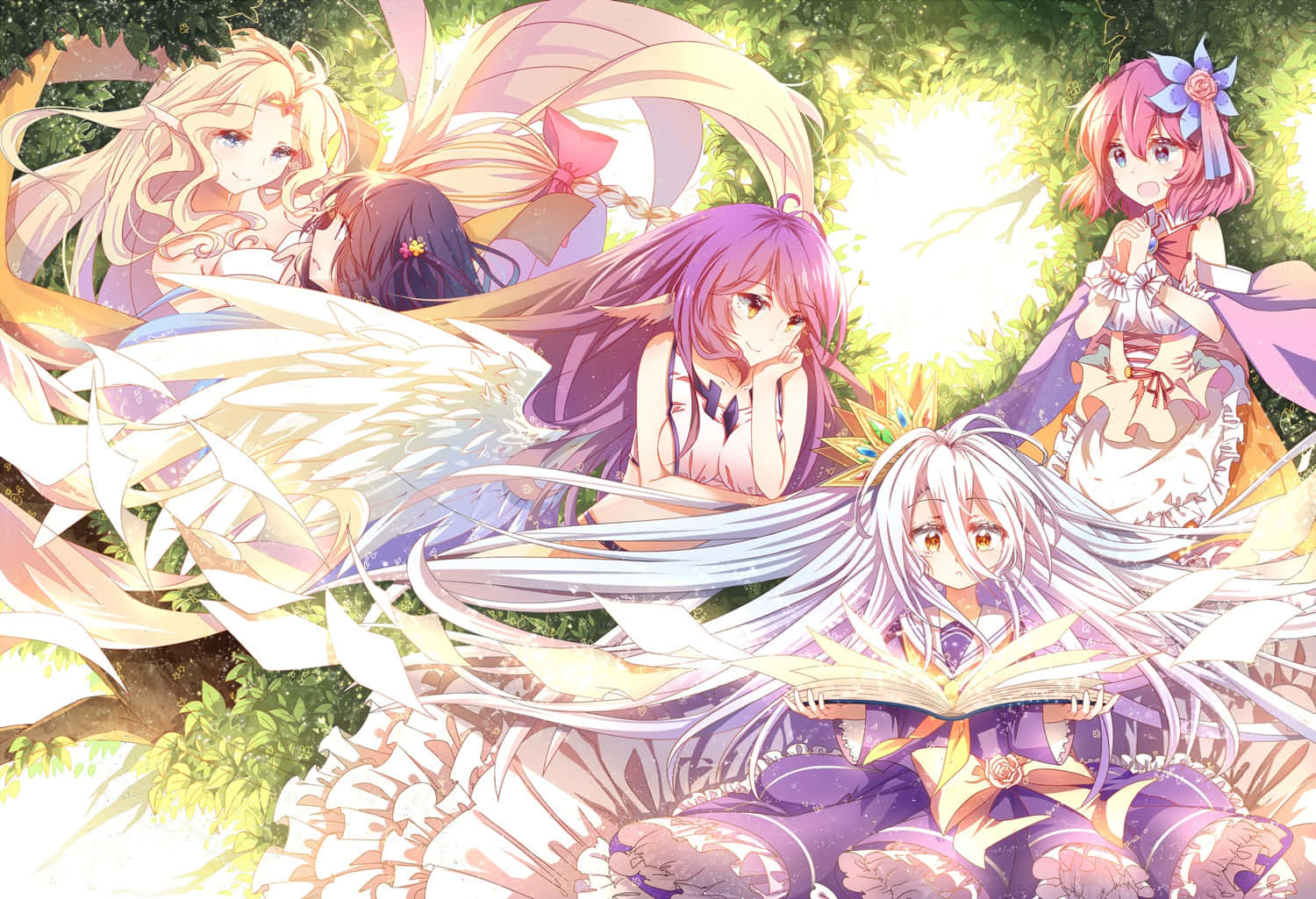 اغوص في عالم No Game No Life الساحر خلفية
