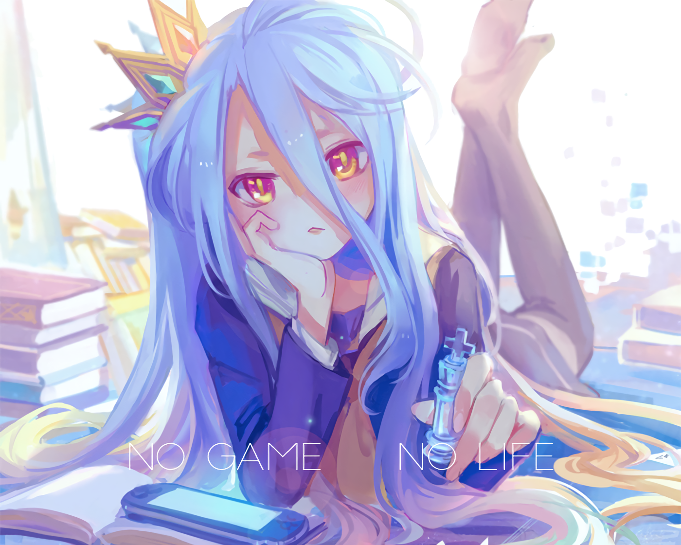 العبقريان الشقيقان يغزوان عالمًا افتراضيًا - No Game No Life خلفية
