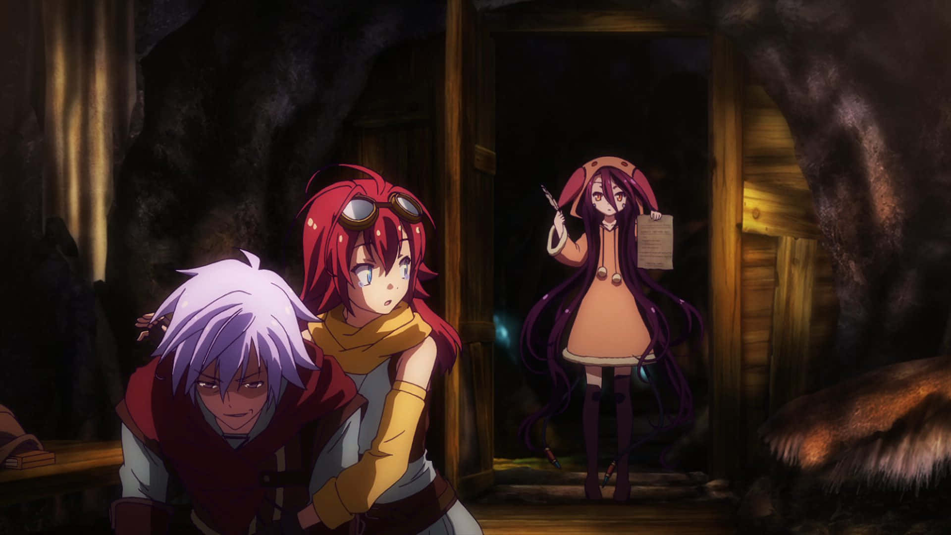 صورة هروب كورون وريكو من No Game No Life خلفية