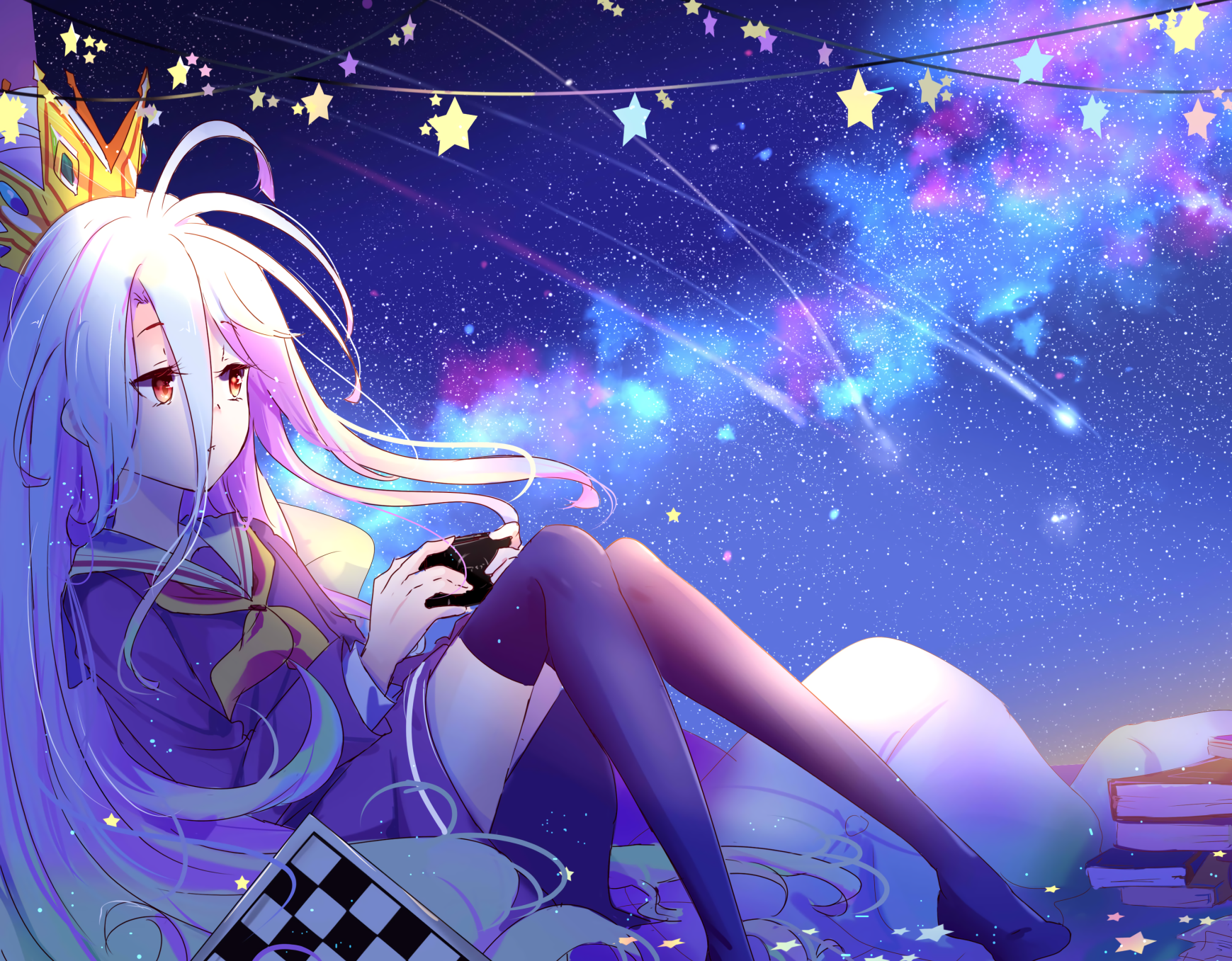 انضم إلى سورا وشيرو في رحلتهما ليصبحا أفضل اللاعبين في No Game No Life خلفية