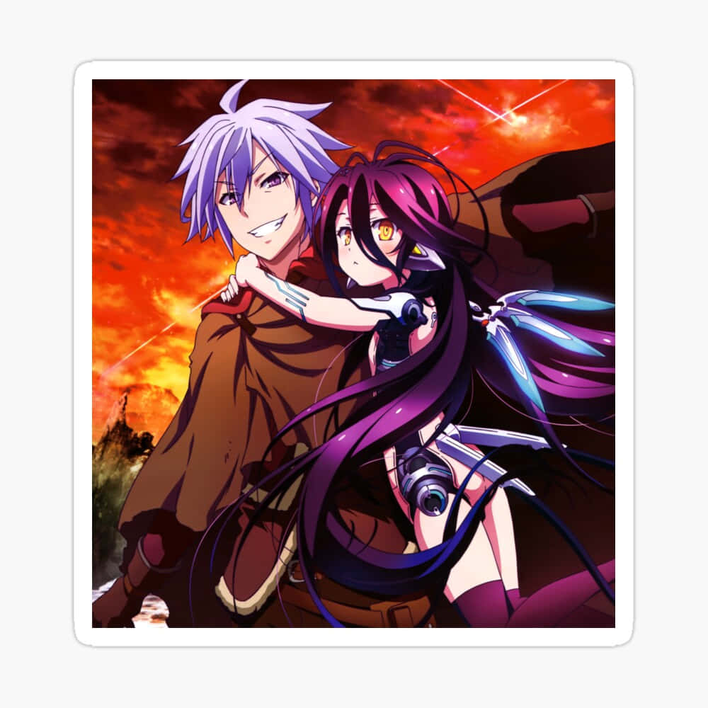 صورة ريكو وهو يحمل شوفي من أنمي No Game No Life خلفية