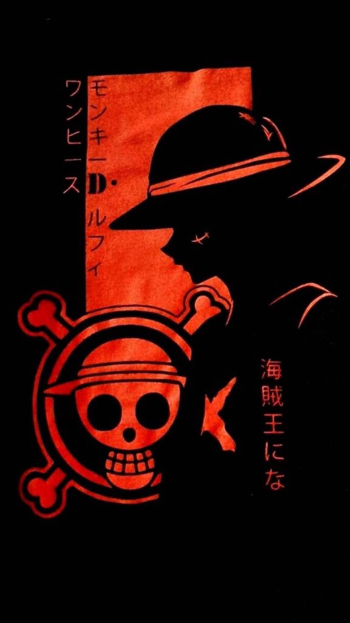 فن One Piece الأحمر لهواتف iPhone خلفية